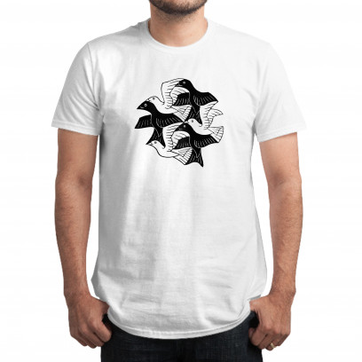 Escher Birds T-shirt, Unisex