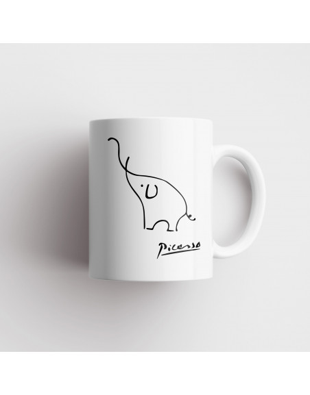 Picasso's Elephant Sketch Mug
